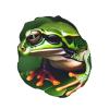 Animal Frog Green Leaf Leaves Reusable Shower Cap For Women,Double Splashproof Shower Cap,Large Size For All Hair Lengths view 2