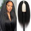 LOVFIR Kinky Straight V Part Wig Human Hair for Black Women 180% Density Upgrade U Part Wig No Glueless No Sew in Beginner Friendly Comfortable and Soft Yaki Straight V Part Wig Human Hair 16 Inch view 1