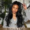 LOVFIR Kinky Straight V Part Wig Human Hair for Black Women 180% Density Upgrade U Part Wig No Glueless No Sew in Beginner Friendly Comfortable and Soft Yaki Straight V Part Wig Human Hair 16 Inch view 3