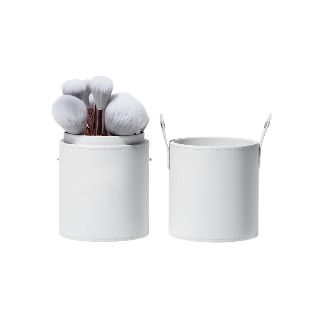 24 Piece Brush Set for Cosmetics with Matching Travel Case Container (Dream Girl)