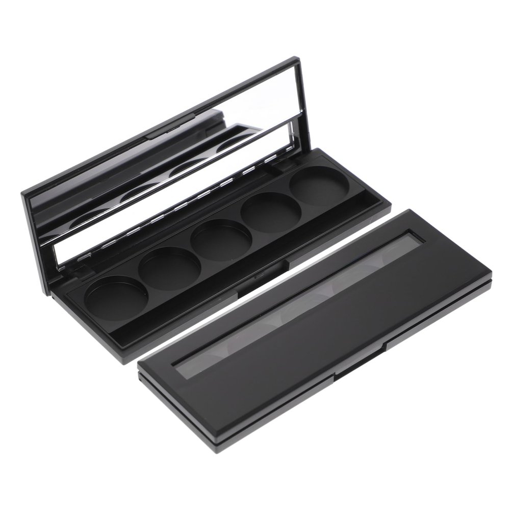 Beatifufu 2Pcs Color Eyeshadow Box Lightweight Empty Subpackaging Case for Makeup Accessories Rectangular Eyeshadow Palette Organizer for Travel and Home Use