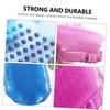 Beatifufu 2pcs Double-Sided Massage Gloves PVC Skin Scrubbers for Meridian Massage and Exfoliating Comfortable and Bath Accessories Pink and Blue for Relaxation and Health view 2