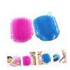 Beatifufu 2pcs Double-Sided Massage Gloves PVC Skin Scrubbers for Meridian Massage and Exfoliating Comfortable and Bath Accessories Pink and Blue for Relaxation and Health view 3