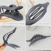 CHANDAT Flat Hair Clip 6 pcs Lay Down Claw Clips Hair Accessories for Women -Grey view 4