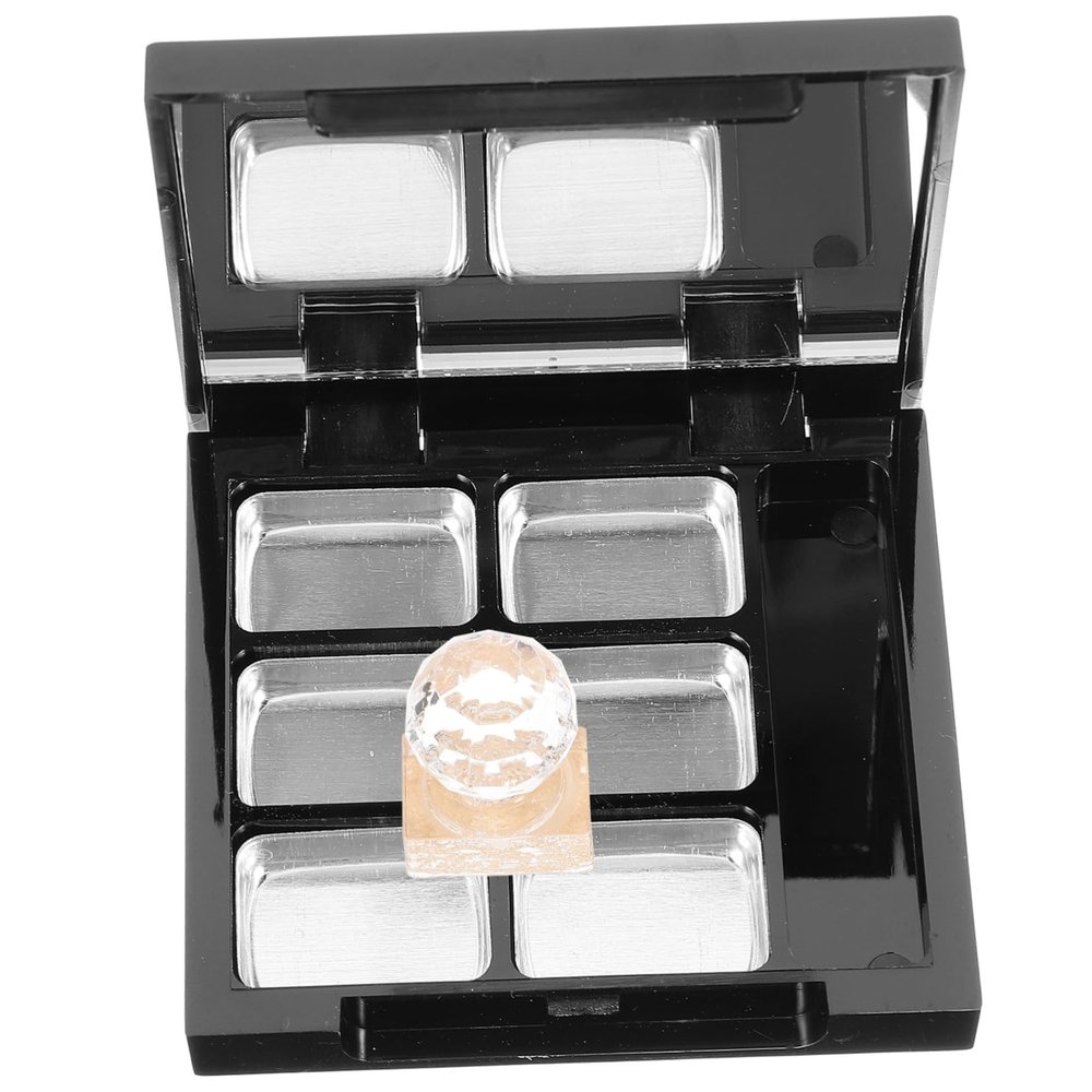 FOYTOKI 1set Refillable Organizer Mirror for Eyeshadow Blusher and Concealer Compact Design for Travel Use and Construction