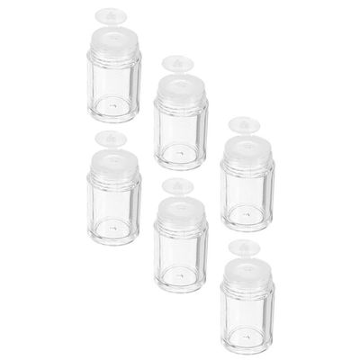 6pcs Loose Bottles 10ML Open Hole Sifter Flip Type Refillable Containers Cosmetic Loose Glitter