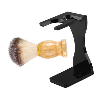 FOMIYES Men's Grooming Set Shaving Brush and Stand Acrylic Holder for Home or Barbershop