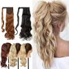 Ponytail Clip In Hair Extensions Fake Ponytail Wrap Around Hairpieces Clip In Ponytail Synthetic Hairpiece For Women view 2