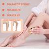 JQKA Crystal Hair Eraser for Women and Man,Crystal Hair Removal Painless Exfoliation,Magic Painless Silky Hair Remover for Legs, Back Arms,Reusable Crystal Hair Remover-Golden view 4