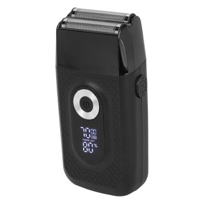 Electric for Men 3 Speeds Adjustable Beard Trimmer Rechargeable Foil and Bald Shavers with LED Digital Display (Black)
