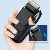 Electric for Men 3 Speeds Adjustable Beard Trimmer Rechargeable Foil and Bald Shavers with LED Digital Display (Black) view 3