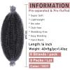 8 Packs Pre Separated Springy Afro Twist Hair 16 Inch Spring Twist Hair for Faux Locs Crochet Hair Pre Fluffed Marley Twist Crochet Braiding Hair Synthetic Extensions (8 Strands/Pack,TGREY) view 2