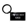 Funny Gigi Black Keychain, I Love My Hot Gigi, Christmas Birthday Gifts for Gigi view 1