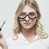 Aisi Women Magnifying Makeup Glasses Eye Make Up Spectacles Flip Down Lens Folding Cosmetic Glasses view 2