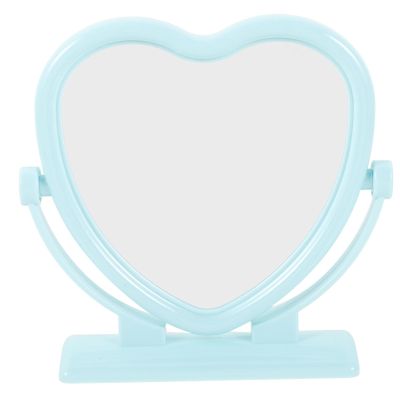 Beaupretty Heart Shaped Double-Sided Makeup Mirror Rotatable Vanity Mirror for Beauty Routine Stylish Tabletop Design for Bedroom and Dressing Room