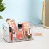 5-Compartment Clear Plastic Bin - Divided Art Supplies, Cosmetic Makeup Caddy Organizer - Multiuse Storage Container for Vanity, Bathroom, Kitchen, Office, Craft, Shower, Cleaning Items, (1 Pack) view 3