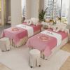 MIPOPS 4-Piece Massage Table Sheet Set, Premium Facial Bed Cover, Bed Cover for Salon SPA Tattoo Massage Table Hotel(O,190x70cm(75x28inch)) view 1