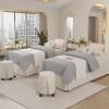 MIPOPS Premium Massage Table Sheet Set Beauty Salon Massage Table Bed Sheet Bedspread Massage Sheet SPA Bed Full Cover with Skirt(L,190x75cm(75x30inch)) view 1