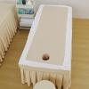 MIPOPS Microfiber 4-Piece Sheet Set, Beauty Bedsheet Professional Massage Soft Spa Sheet Salon Table Cover with Face Hole, Quilt Cover, Pillow Case, Stool Cover(Beige,185x70cm(73x28inch)) view 2