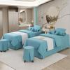 MIPOPS Premium Massage Table Sheet Set Beauty Salon Massage Table Bed Sheet Bedspread Massage Sheet SPA Bed Full Cover with Skirt(G,190x80cm(75x31inch)) view 1