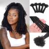 0.2 cm Width 14 Inch 30 Strands Human Hair Loc Extensions, Natural Black 100% Full Handmade Permanent Real Human Hair Dreadlock Extensions for Women/Men/Kids Can Be Dyed Bleached Curled Twisted view 1