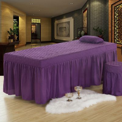 MIPOPS 3-Piece Massage Table Covers, Microfiber Massage Table Cover, Soft Bed Sheets for Spa Beauty Salon Hotels(H,185x70cm(73x28inch))