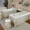 MIPOPS Microfiber Massage Table Sheets SPA Bed Cover Luxury 4-Piece Massage Table Sheet Sets Thicken Beauty Bedspreads Simple Salon Physiotherapy Bed Set Sheets(Brass,185x70cm(73x28inch)) view 3