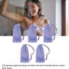 5pcs Mesh Soap Pouch Saver Bag, Purple Bubble Foam Net with Drawstring Body Facial Exfoliating Cleansing Tool view 2