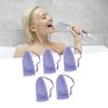 5pcs Mesh Soap Pouch Saver Bag, Purple Bubble Foam Net with Drawstring Body Facial Exfoliating Cleansing Tool view 4