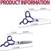 Hairdressing Scissors Haircut Tool Kit Sharp Stainless Steel Barber Scissors Combination Set for Barber Shop,Salon and Home Use 6.0 Inches Purple view 2