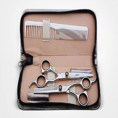 Hairdressing Scissors,Straight Cut + Hair Thinning Scissors Professional Hair Scissors Hair Scissors Men Professional for Women,Silver