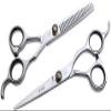 Hairdressing Scissors,Straight Cut + Hair Thinning Scissors Professional Hair Scissors Hair Scissors Men Professional for Women,Silver view 4