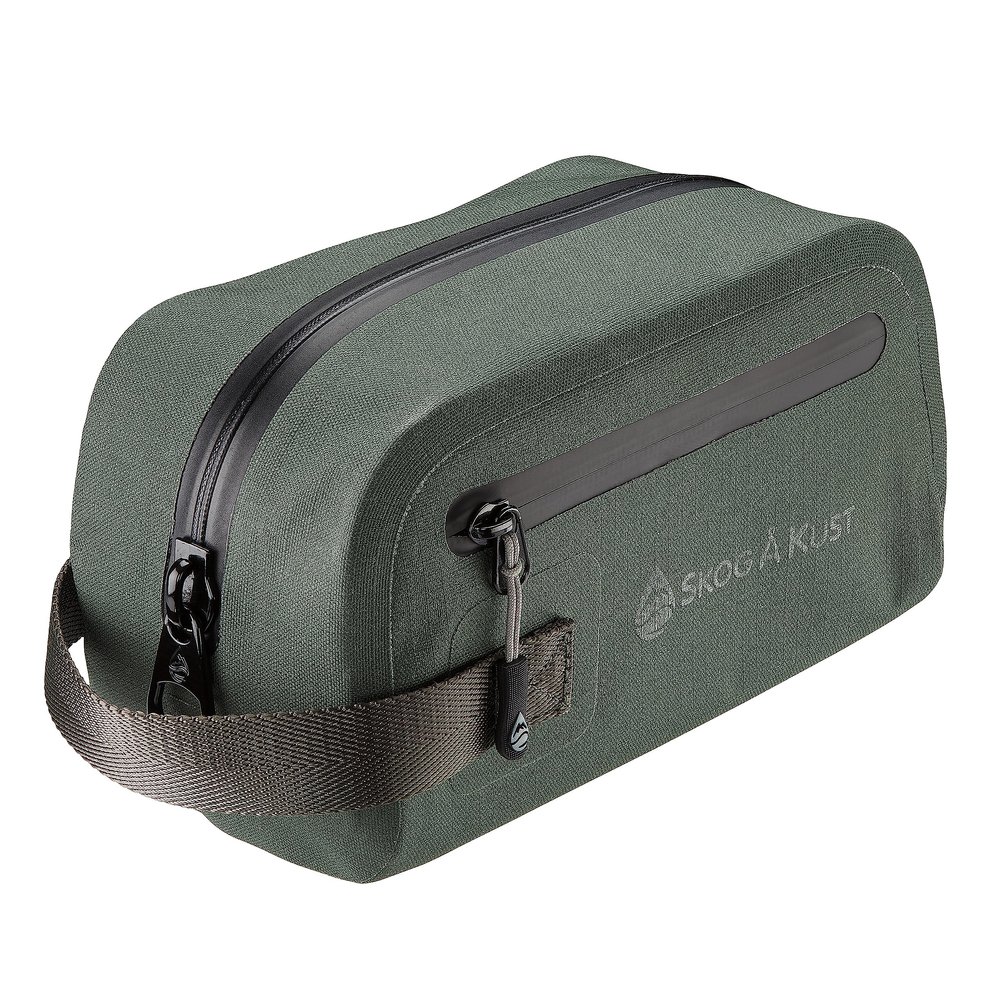 Skog Kust DoppSak Waterproof & Leak-proof Travel Toiletry Bag (Grey, Small)