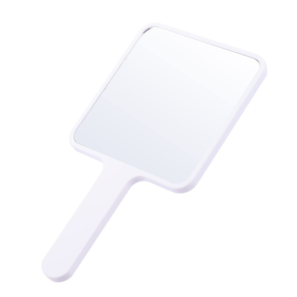 BIUDECO Handheld Mirror for Women Barber Mirror Ergonomic Handle Appropriate Length Portable for Travel