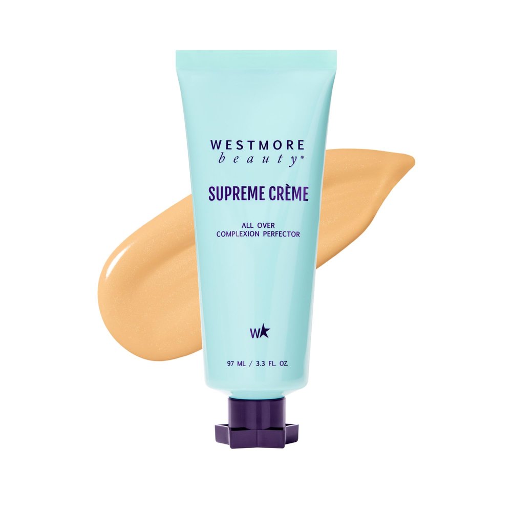 Westmore Beauty Supreme Creme All-Over Complexion Perfector Long-Lasting CC Cream Foundation - Waterproof & Transfer-Resistant Skin Tint - 3.3 Oz (Light)