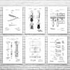 Shaving Patent Posters Set of 6 (16x20), Barber Shop Decor, Barber Gift, Bathroom Wall Art, Shaving Gift, Fashion Decor Black & White view 1