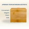 Clean Skin Club Luxe Bamboo container with Removable Cover includes Clean Towels Original XL 50 Count, Disposable Face Towel Holder for Bathroom Counter view 3