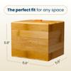Clean Skin Club Luxe Bamboo container with Removable Cover includes Clean Towels Original XL 50 Count, Disposable Face Towel Holder for Bathroom Counter view 4