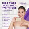 Pyrithione Zinc Soap Bar for Face & Body, 4oz | 2% ZnP Bar Soap Skin Repair Cleanser for Acne, Rosacea, Eczema, Dermatitis, Psoriasis, Itching | Cleansing, Calming Zinc Facial Wash Made in USA view 2