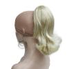 12" Dual Use Wavy Styled Clip In Claw Ponytail Hair Extension Blonde Synthetic Hairpiece With A Jaw/Claw Clip view 1