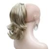 12" Dual Use Wavy Styled Clip In Claw Ponytail Hair Extension Blonde Synthetic Hairpiece With A Jaw/Claw Clip view 4