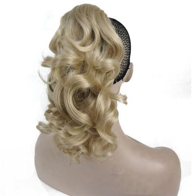 12" Curly Synthetic Clip In Claw Ponytail Hair Extension Synthetic Hairpiece With A Jaw/Claw Clip