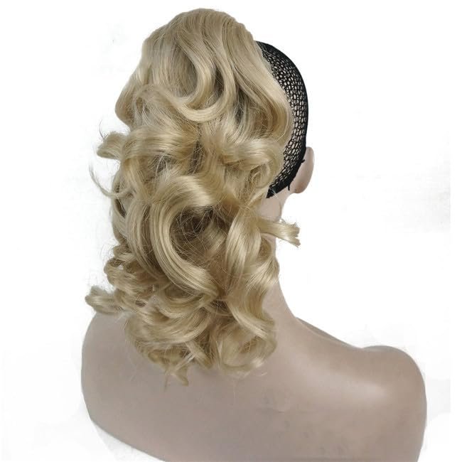 12" Curly Synthetic Clip In Claw Ponytail Hair Extension Synthetic Hairpiece With A Jaw/Claw Clip