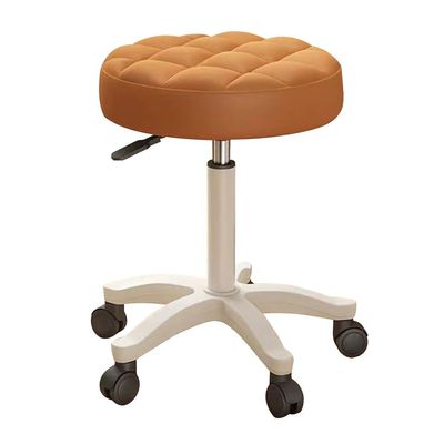 KITCISSL Lift Chair Beauty Stool Pulley Chair Swivel Round Work Stool Beauty Foot Chair Short Stool with Wheels, Lightweight Chairs Liftable Round Stools for Barber Store, Bar (Color : Orange)