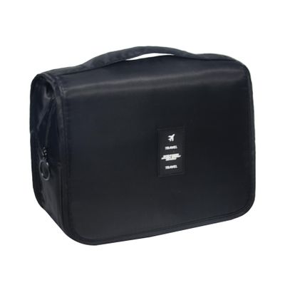 L&FY Hanging Travel Toiletry Bag Women's Cosmetic Organizer Makeup Pouch Men's Dopp Kits With Handle (Jet Black)