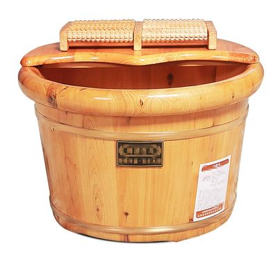 ENWIND Pedicure Foot Spa Foot Bath Barrel, Thick Wooden Foot Bath, Household Solid Wood Foot Bath Foot Spa Bath Massager