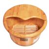 ENWIND Pedicure Foot Spa Foot Bath Barrel, Thick Wooden Foot Bath, Household Solid Wood Foot Bath Foot Spa Bath Massager view 2