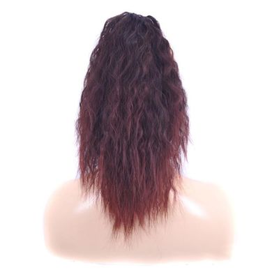 14'' Synthetic Long Corn Wavy Ponytail Wrap On Clip Hair Extensions Claw Ponytail High Temperature Fiber Hairpiece
