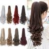 18Inch Syntheitc Long Wavy Curly Claw Clip On Ponytail Hair Extension Ponytail Extension For Women Natural Hairpieces view 2