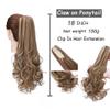 18Inch Syntheitc Long Wavy Curly Claw Clip On Ponytail Hair Extension Ponytail Extension For Women Natural Hairpieces view 3
